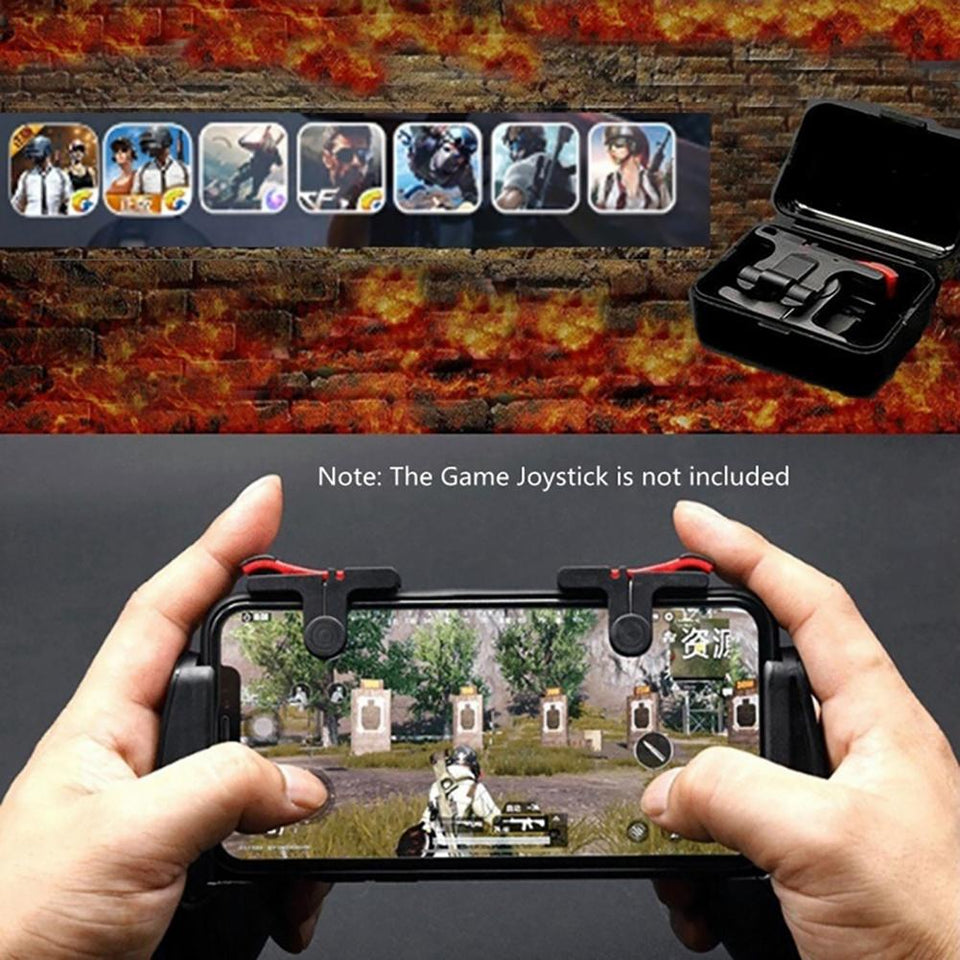 1 Pair D9 Plastic Non-Slip Mini Mobile Phone Holder Gaming Triggers Game Controllers High Sensitivity Gamepad for Home