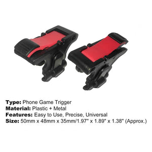 1 Pair D9 Plastic Non-Slip Mini Mobile Phone Holder Gaming Triggers Game Controllers High Sensitivity Gamepad for Home