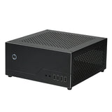 FH01 Mini ITX Computer Case Small Desktop Chassis Compact PC Gaming Case Front 4 x USB and O Interface Aluminum Body