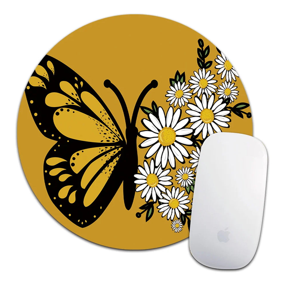 Butterfly Gaming Mouse Pad Leather Waterproof Computer MousePad Mice Mat for Laptop OFFICE Computer Tablet PC Mause Carpet Mat