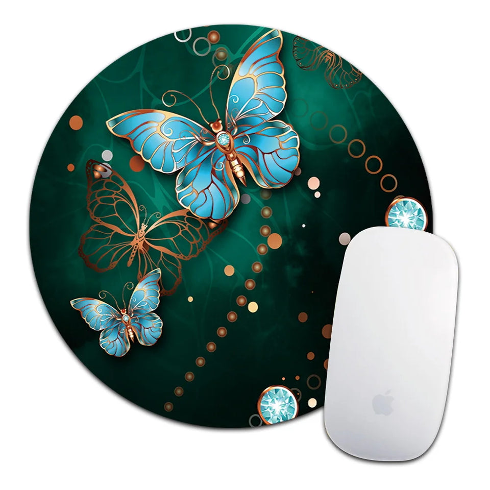 Butterfly Gaming Mouse Pad Leather Waterproof Computer MousePad Mice Mat for Laptop OFFICE Computer Tablet PC Mause Carpet Mat