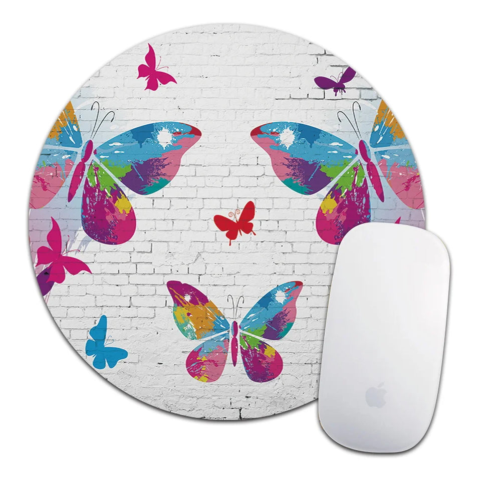 Butterfly Gaming Mouse Pad Leather Waterproof Computer MousePad Mice Mat for Laptop OFFICE Computer Tablet PC Mause Carpet Mat