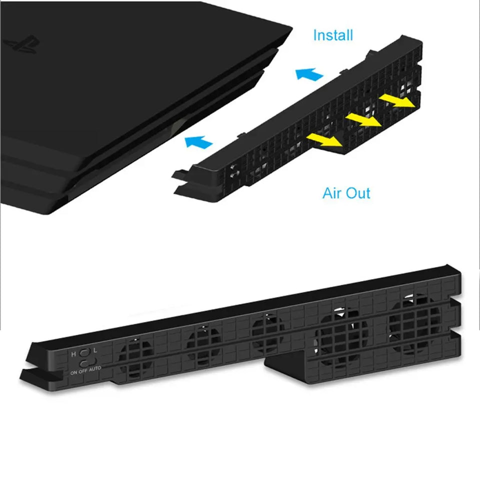 Ps4 Turbo Cooling Fan External Usb Cooler with Auto Temperature Controlled Radiator for Playstation 4 Game Console Accessories