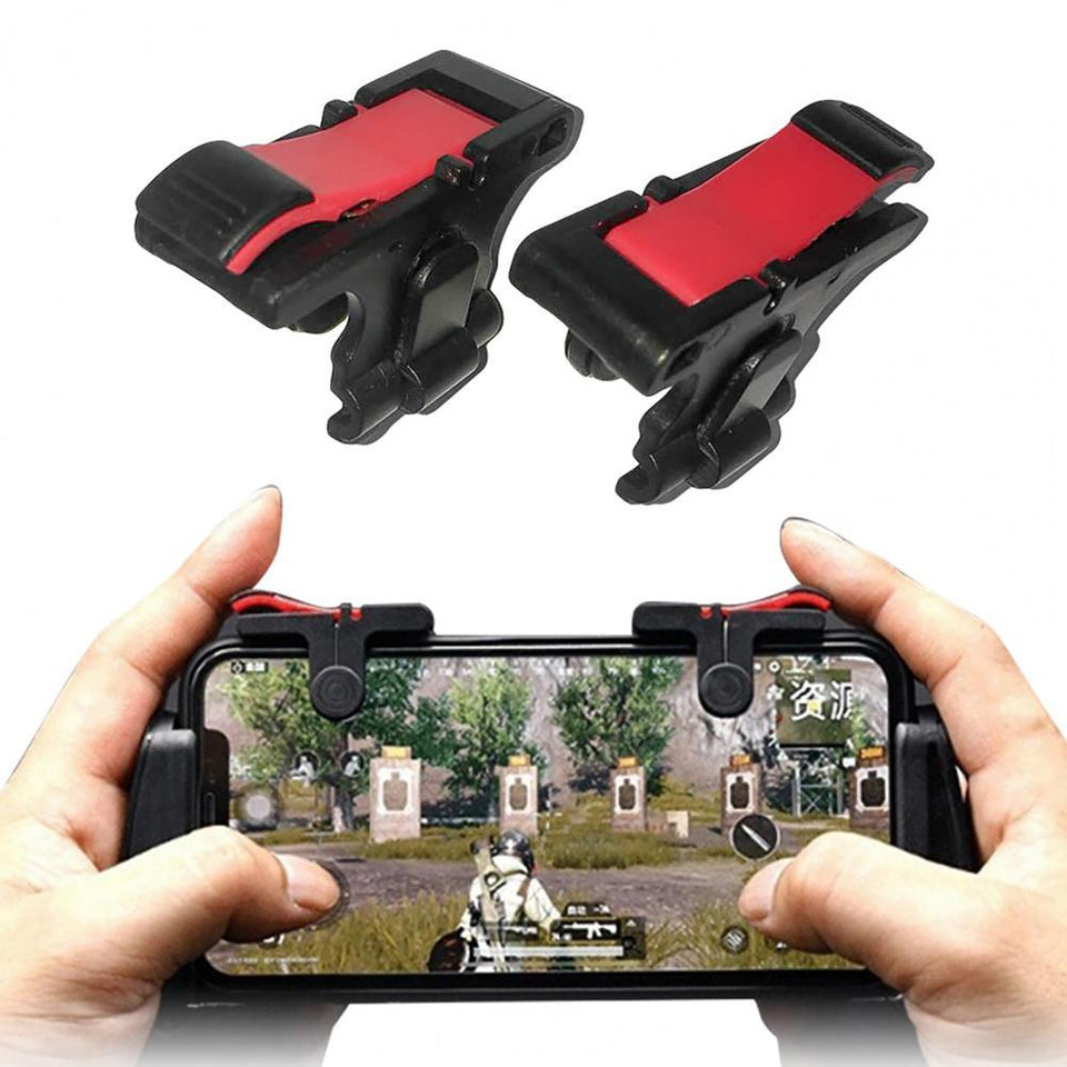 1 Pair D9 Plastic Non-Slip Mini Mobile Phone Holder Gaming Triggers Game Controllers High Sensitivity Gamepad for Home