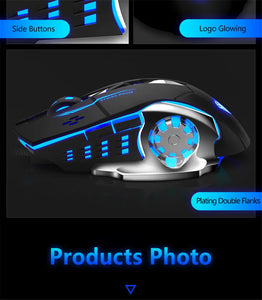 AULA S20 Professional Gaming Mouse 2400 DPI Adjustable USB Wired Backlit Ergonomic Optical LED Mouse for Computer Laptop PC