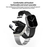 2" Headset 2 in 1 Smart Watch BT Call Bluetooth Headphones Watches Heart Rate Sport Fitness Bracelet TWS Earphone Smartwatch Men