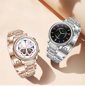 Bluetooth Call Smart Watch Women 1.27 inch 360*360 HD Display Sports Watches For Diamond Strap 2024 New Smart Watch For Xiaomi