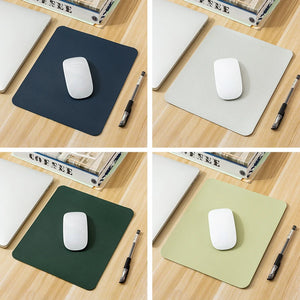 Small PU Mouse Pad Non-Slip Gaming Mat Desktop Leather Waterproof Anti-Scratch Mousepad For Computer PC Laptop Accessories