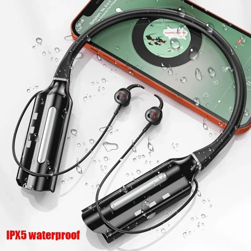 1000 Hours Playback Wireless Headphones Neckband Earphone Bluetooth Bass Headset Sports Waterproof Earplugs Can Be As Power Bank