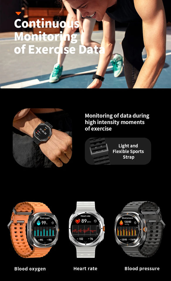 New Arrival Z7 ultra Smart watch Heart Rate Tracker Wireless Charging message reminder Sports watches for men's W7