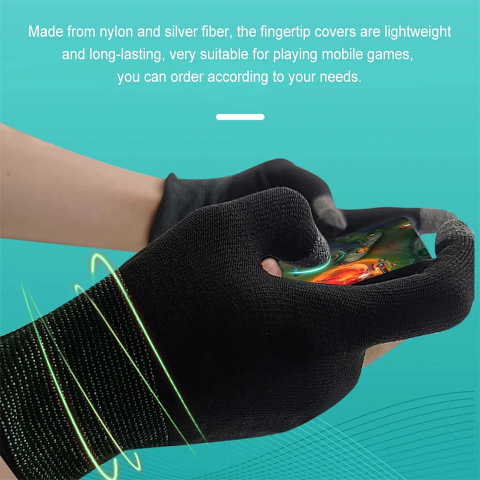 Professinal Game Gloves 2 Finger Ultra-Thin Anti-Slip Grip Gloves TouchScreen Gloves For Mobile Gaming Gamer