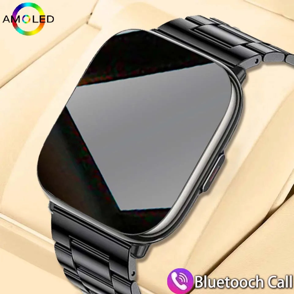 2024 NEW AMOLED Screen Smart Watch Men Women Bluetooth Call NFC Calendar Smartwatch Heart Rate Blood Pressure Sport Smartwatch