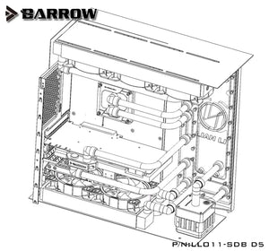 Barrow Distroplate for Lian Li PC-O11 Dynamic Case LLO11-SDB D5 Water Cooling System for PC Gaming 5V 3PIN ARGB Waterway Board