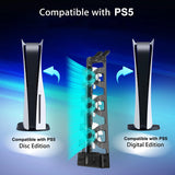 For PS5 Accessories Cooling Fan with LED Light for Playstation 5 Both Disc and Digital Editions Gaming Accessorie Cooling System