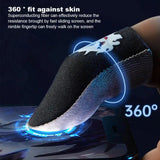 1Pair Ghost Fire Luminous Anti-sweat Game Finger Cover Game Finger Sleeve Game Controller Touch Screen Gaming Thumb Gloves