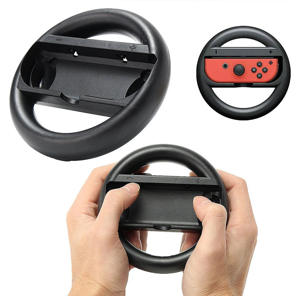 2 PCS Gaming Racing Steering Wheel Grip For Nintendo Switch OLED Joy con Controller Grip Racing Wheels Gamepad Accessories