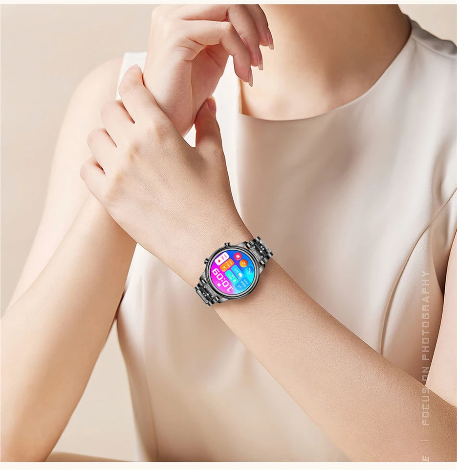 Bluetooth Call Smart Watch Women 1.27 inch 360*360 HD Display Sports Watches For Diamond Strap 2024 New Smart Watch For Xiaomi