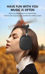 Air Pro Max Wireless Bluetooth Earphones Headphones Headset Sports Gaming TF Card Slot Headset Noise Cancelling Headphone