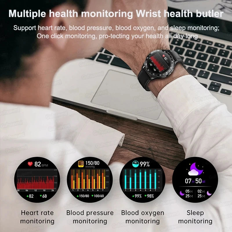 New 1.39" Watch Men 2 In 1 TWS Earphone Smartwatch Sport Music HIFI Stereo Wireless Headset Heartrate Waterproof Smartwatch NFC