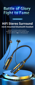 1000 Hours Playback Wireless Headphones Neckband Earphone Bluetooth Bass Headset Sports Waterproof Earplugs Can Be As Power Bank