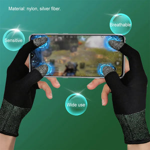 Professinal Game Gloves 2 Finger Ultra-Thin Anti-Slip Grip Gloves TouchScreen Gloves For Mobile Gaming Gamer