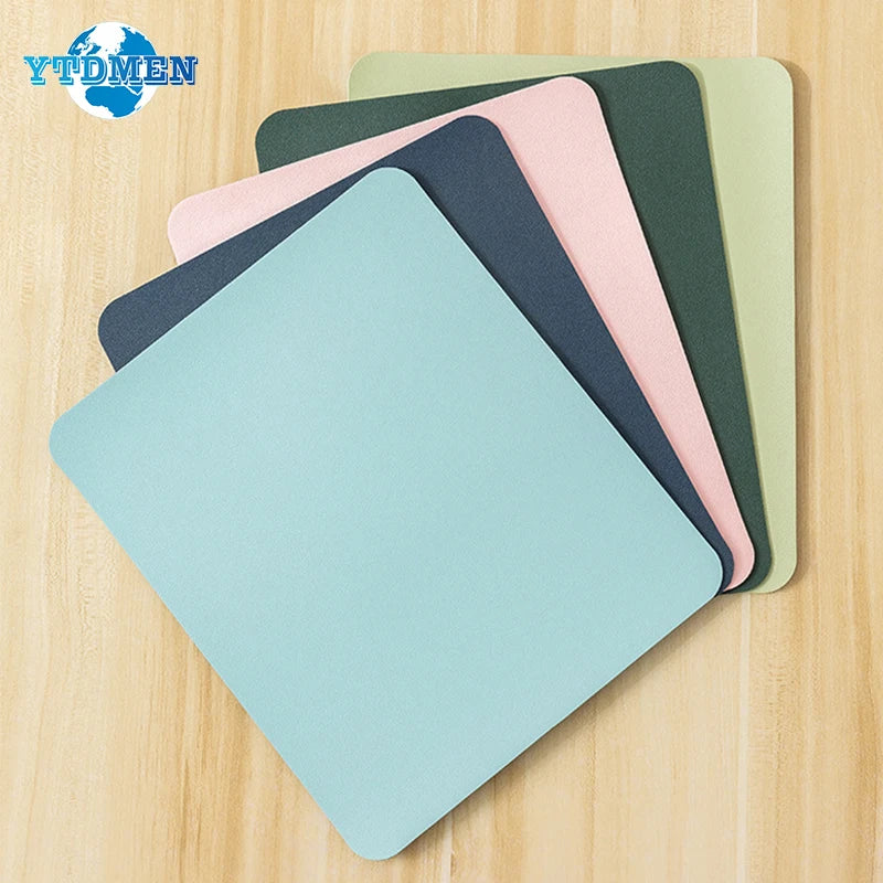 Small PU Mouse Pad Non-Slip Gaming Mat Desktop Leather Waterproof Anti-Scratch Mousepad For Computer PC Laptop Accessories