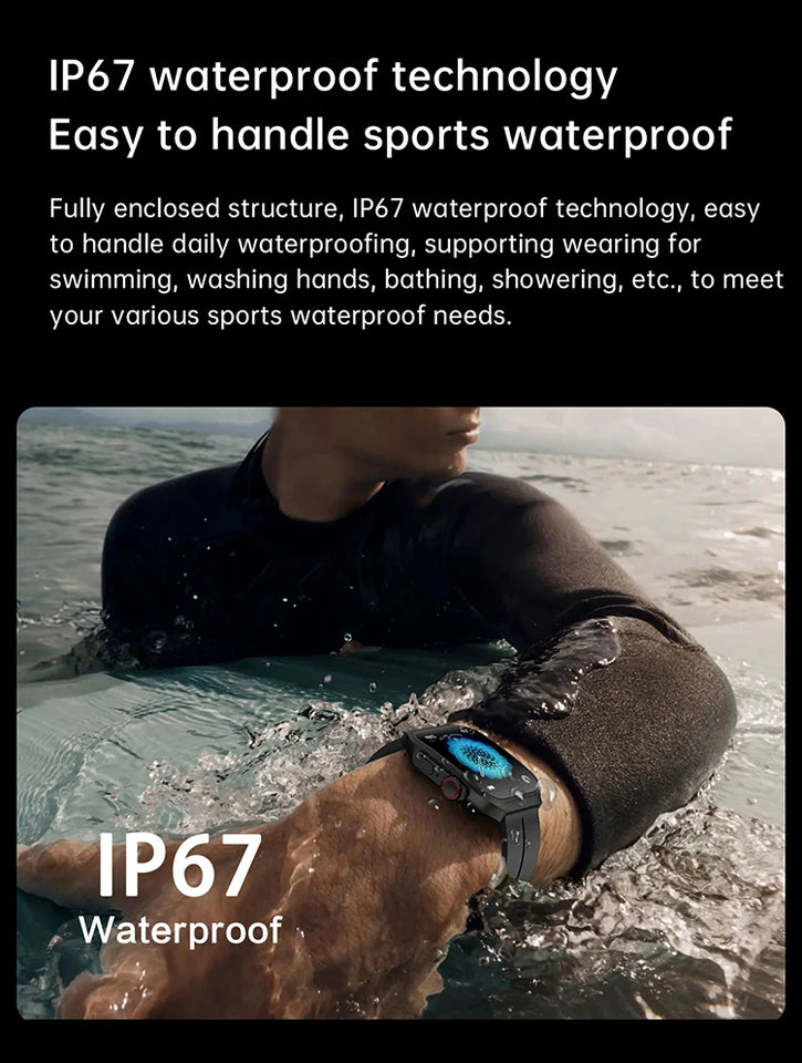 2024 Outdoor Sport Smart Watch for Men 1.96 Amoled Running Watch Call Digital Sport Watch Hot selling 3ATM Waterproof