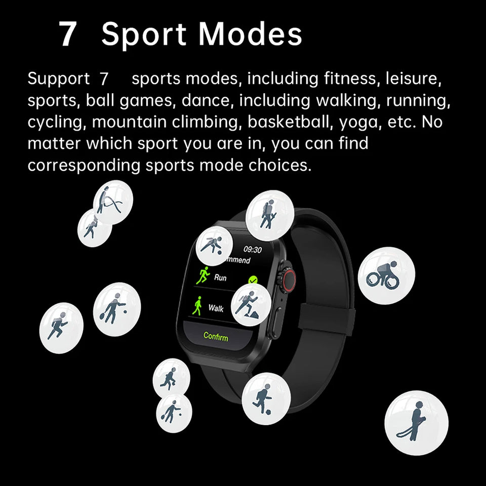 2024 Outdoor Sport Smart Watch for Men 1.96 Amoled Running Watch Call Digital Sport Watch Hot selling 3ATM Waterproof