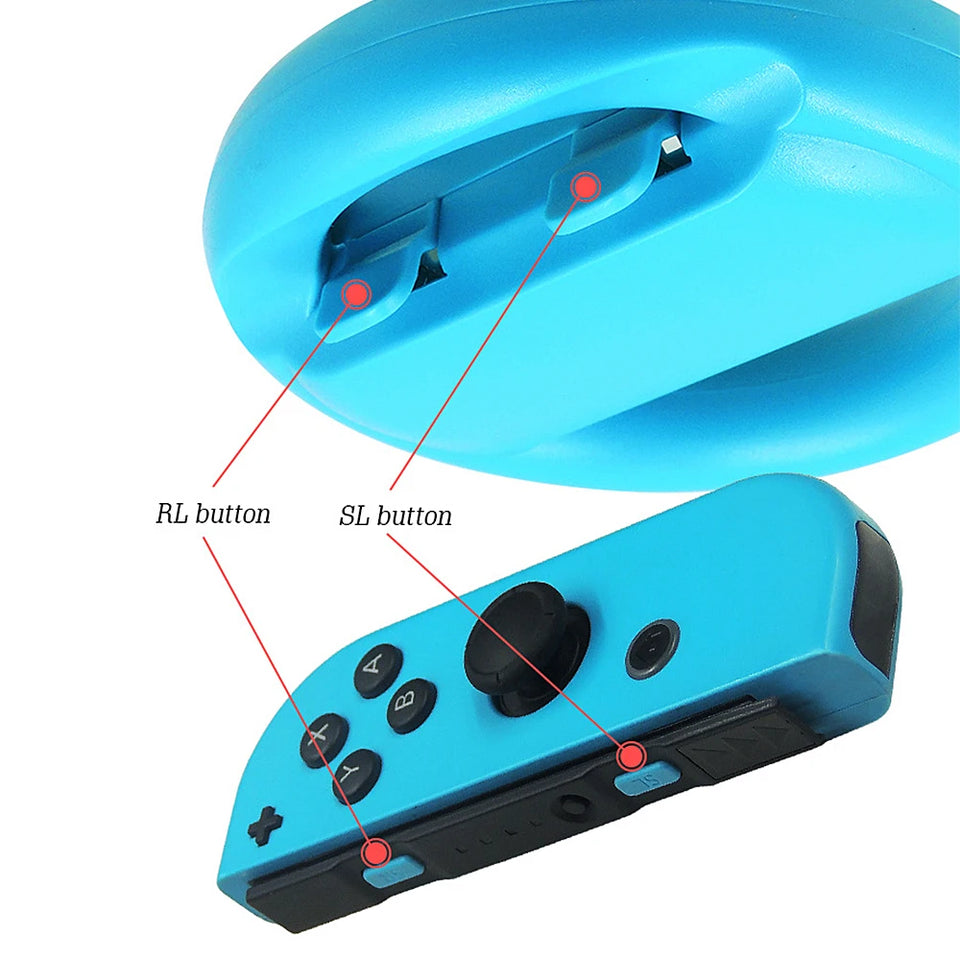 2 PCS Gaming Racing Steering Wheel Grip For Nintendo Switch OLED Joy con Controller Grip Racing Wheels Gamepad Accessories