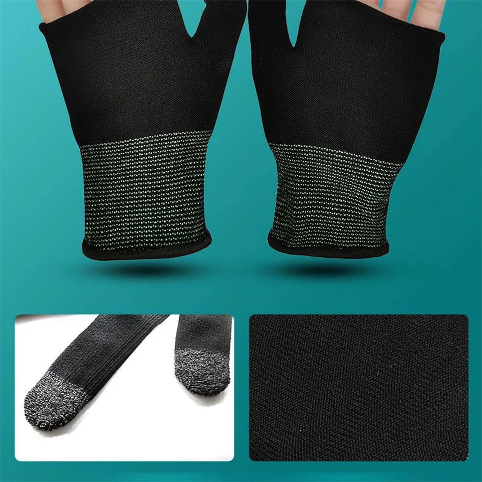 Professinal Game Gloves 2 Finger Ultra-Thin Anti-Slip Grip Gloves TouchScreen Gloves For Mobile Gaming Gamer