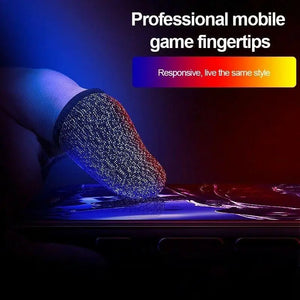 1 Pair Super Thin Gaming Finger Sleeve Breathable Fingertips For Pubg Mobile Games Touch Screen